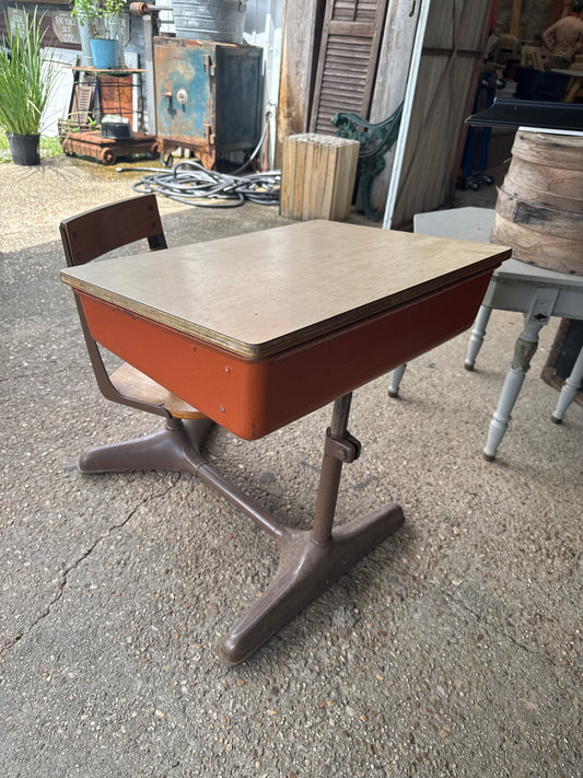 CSA Mid-Century School Desk & Chair Set