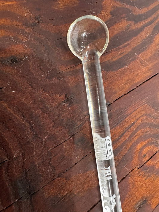 Vtg Roosevelt Glass Swizzle Stick