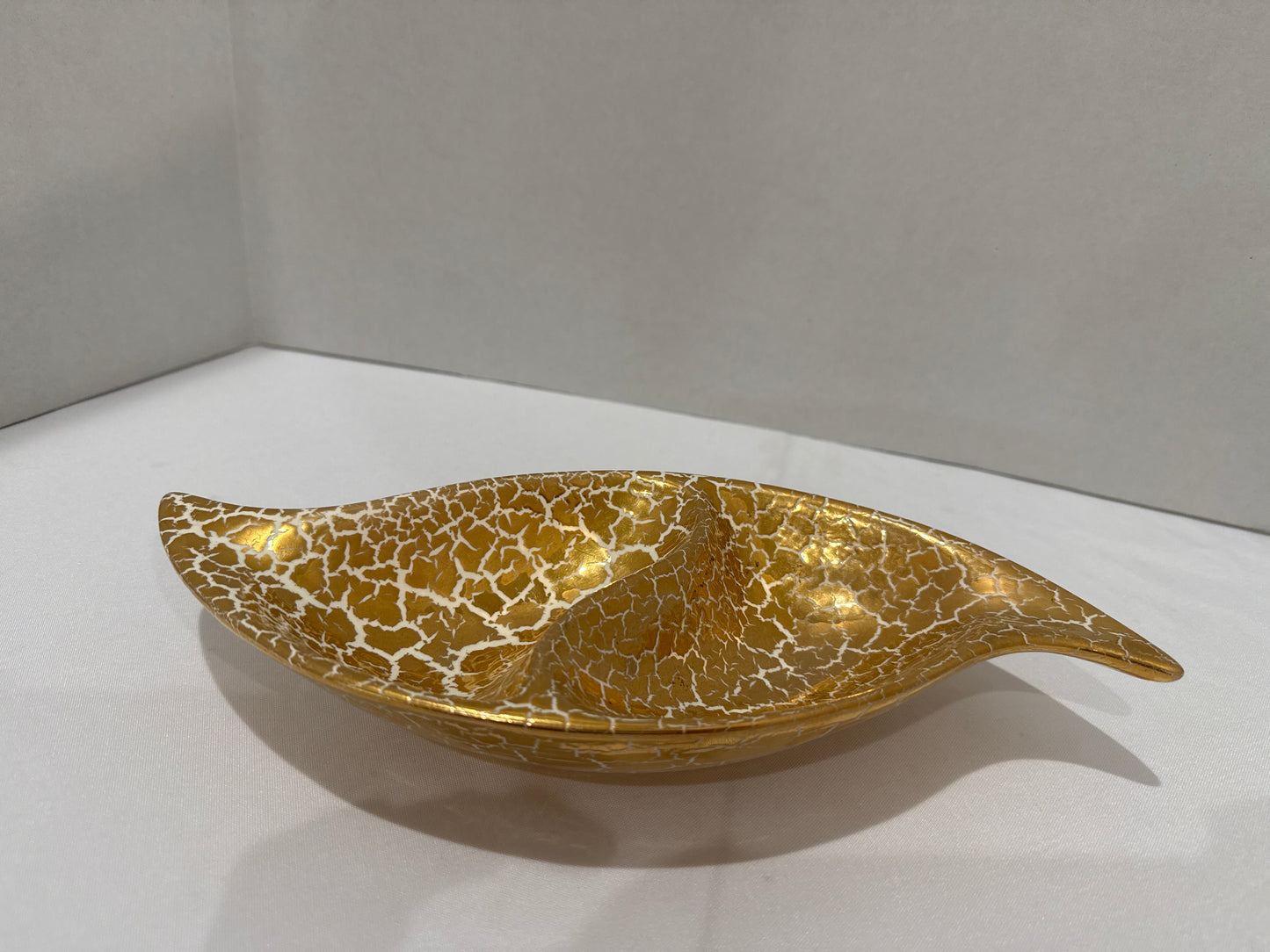 Vintage Porcelain 22k Golden Glit and Crackle Finish
