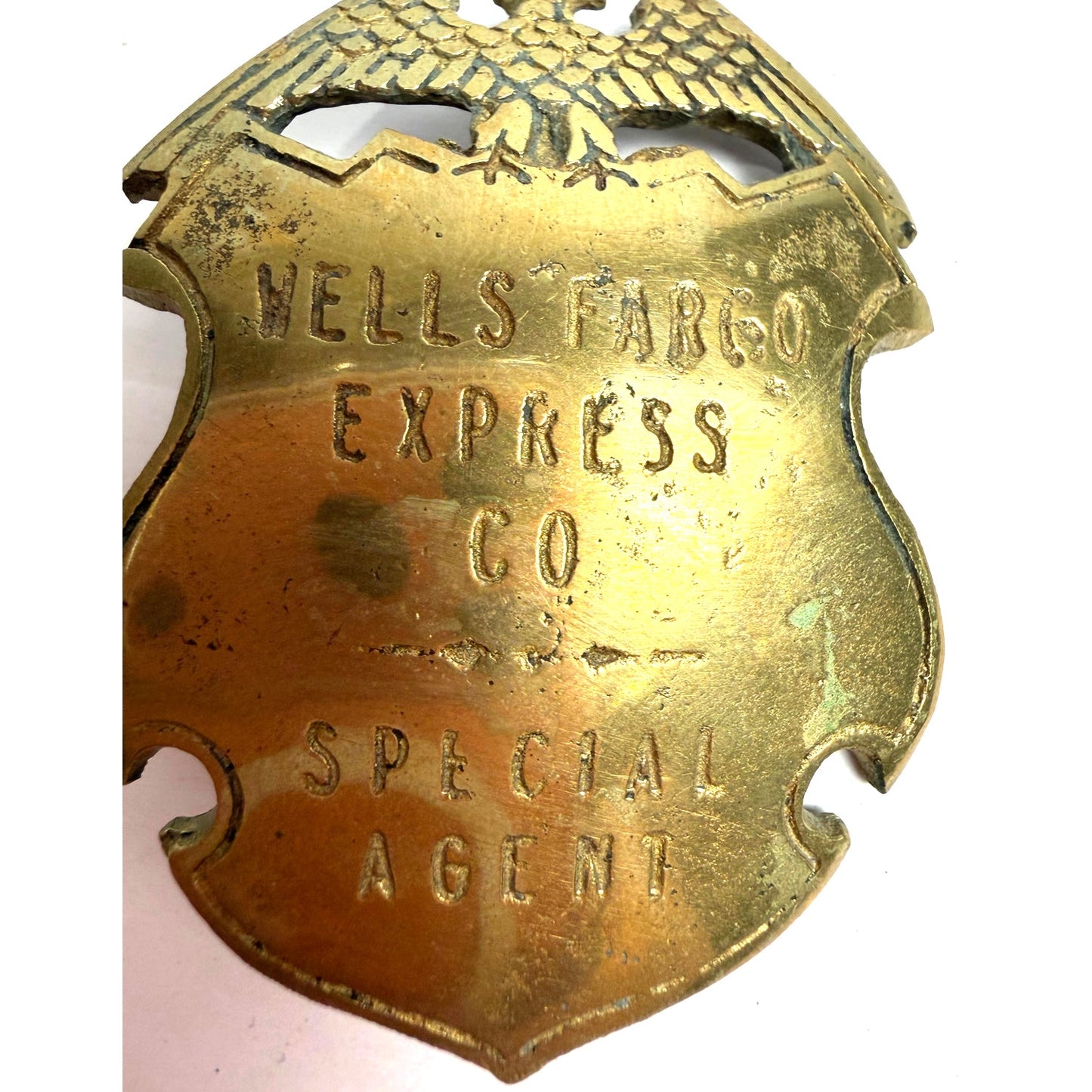 Vintage Wells Fargo Express Co. Special Agent Brass Pin Badge