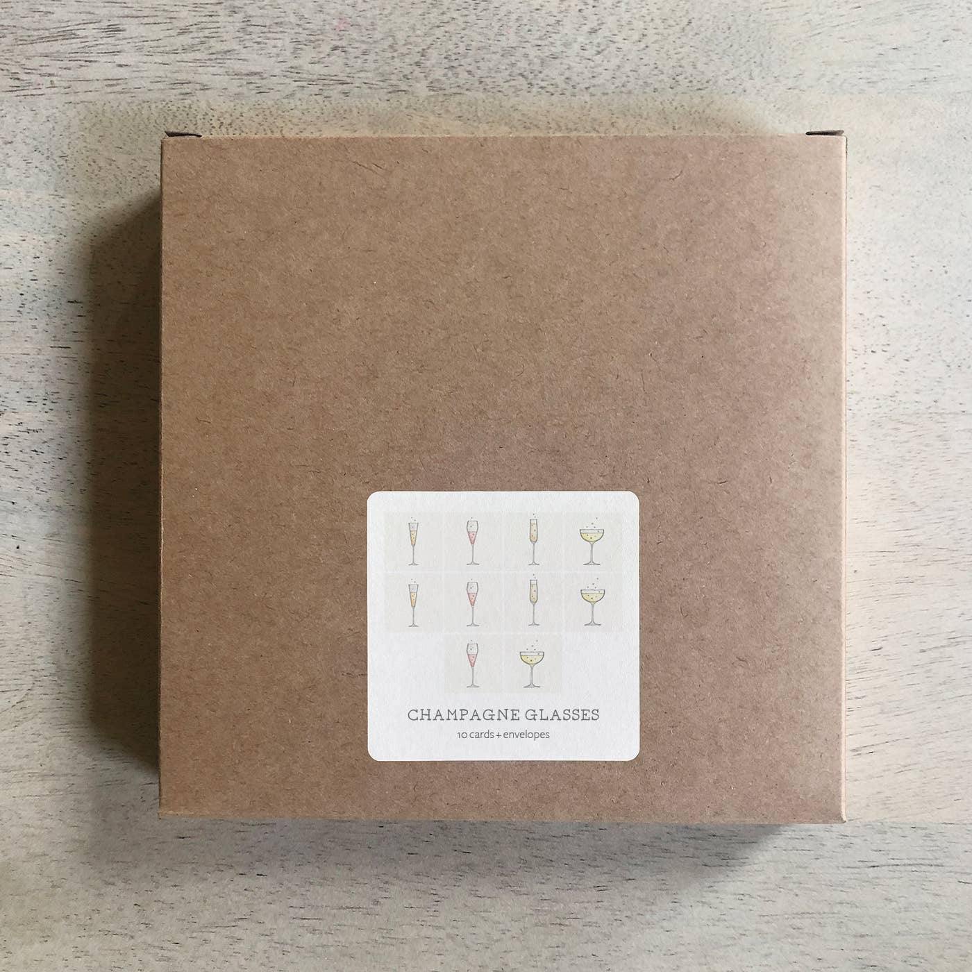 Box Set Cards / Champagne . Glasses