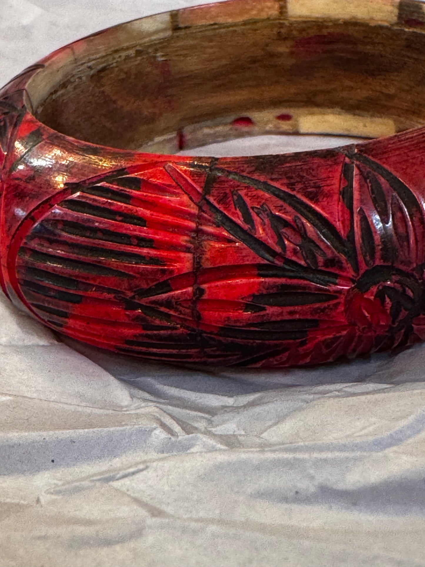 Vtg Cinnabar Style Bangle CSBH