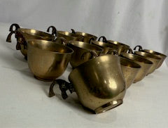 Vtg Brass Koi Punch Cups (12)