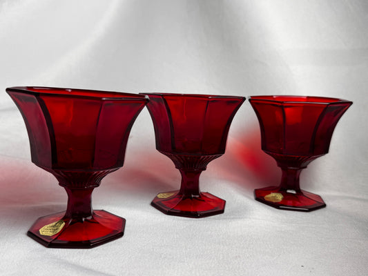 UV-Reactive Ruby Goblet Set (3) CSBH