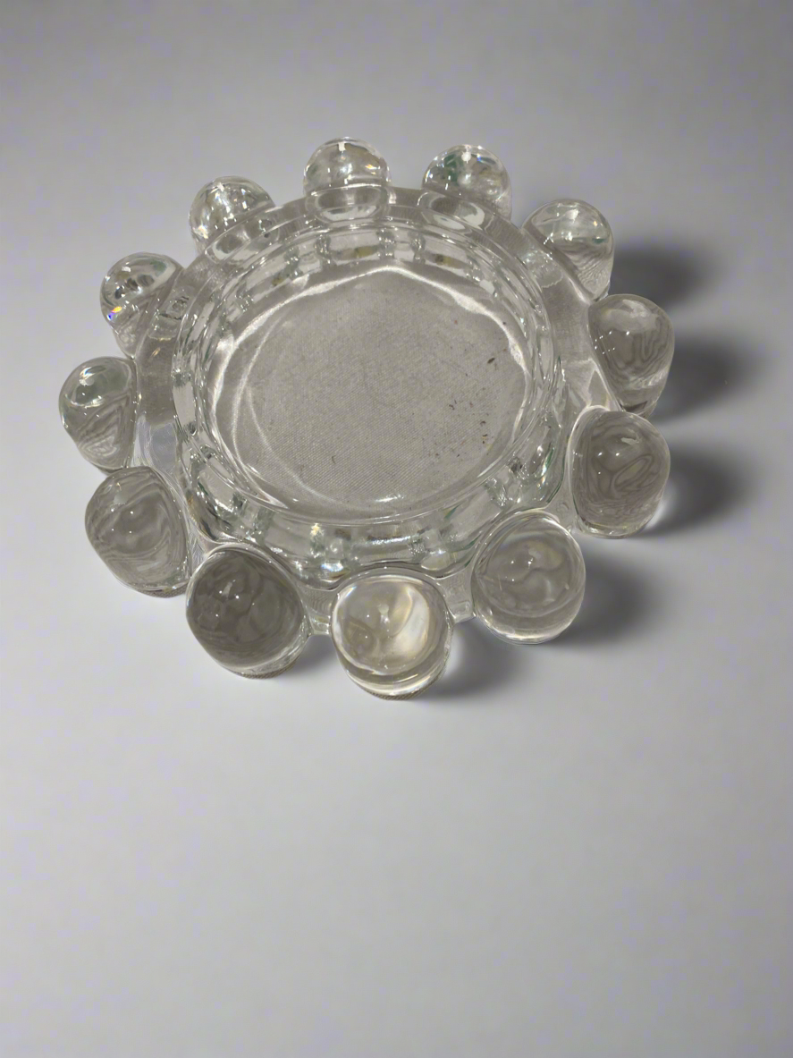 Vtg Boopie bubble glass ashtray