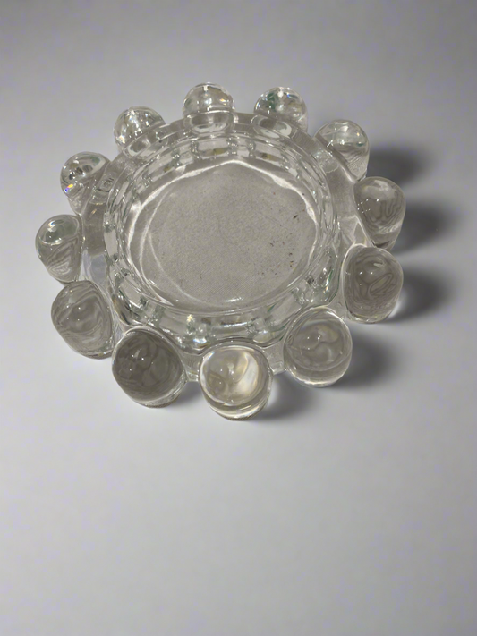 Vtg Boopie bubble glass ashtray