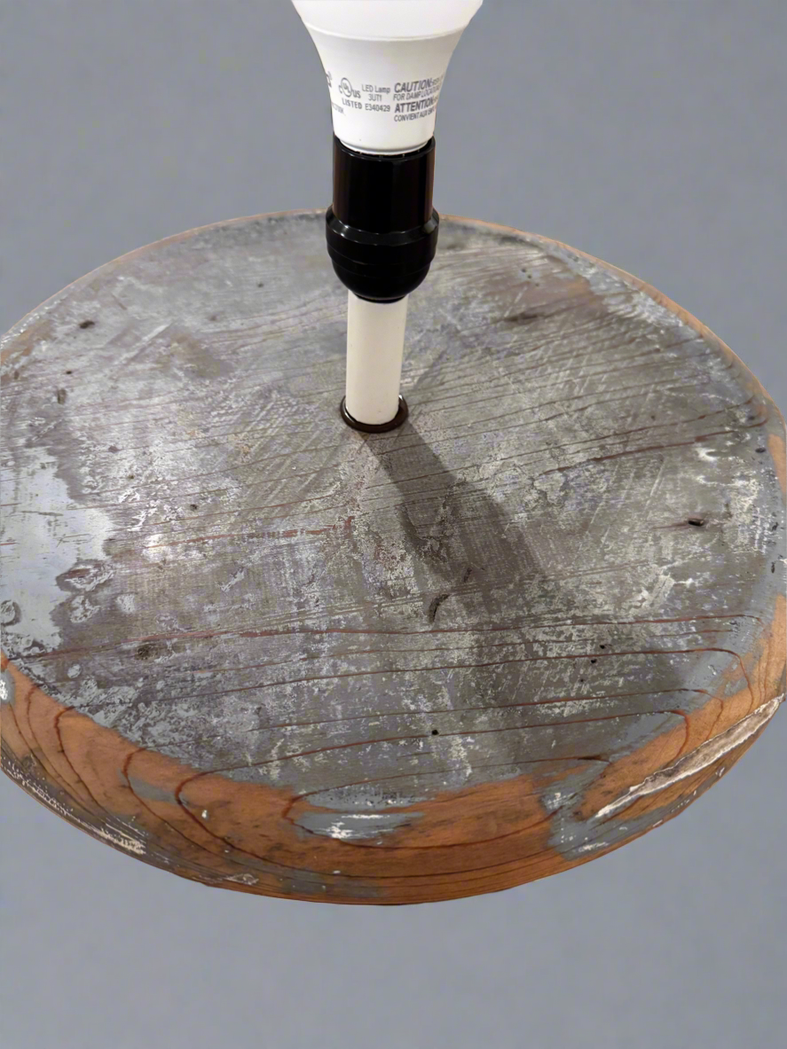 Upcycled Column Top Lamp Vtg Luster Globe