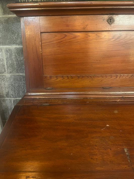 Antique Pine Desk w/ Fold Down Top