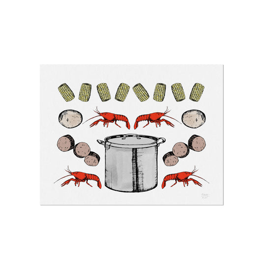 Crawfish Boil Seafood Art Print