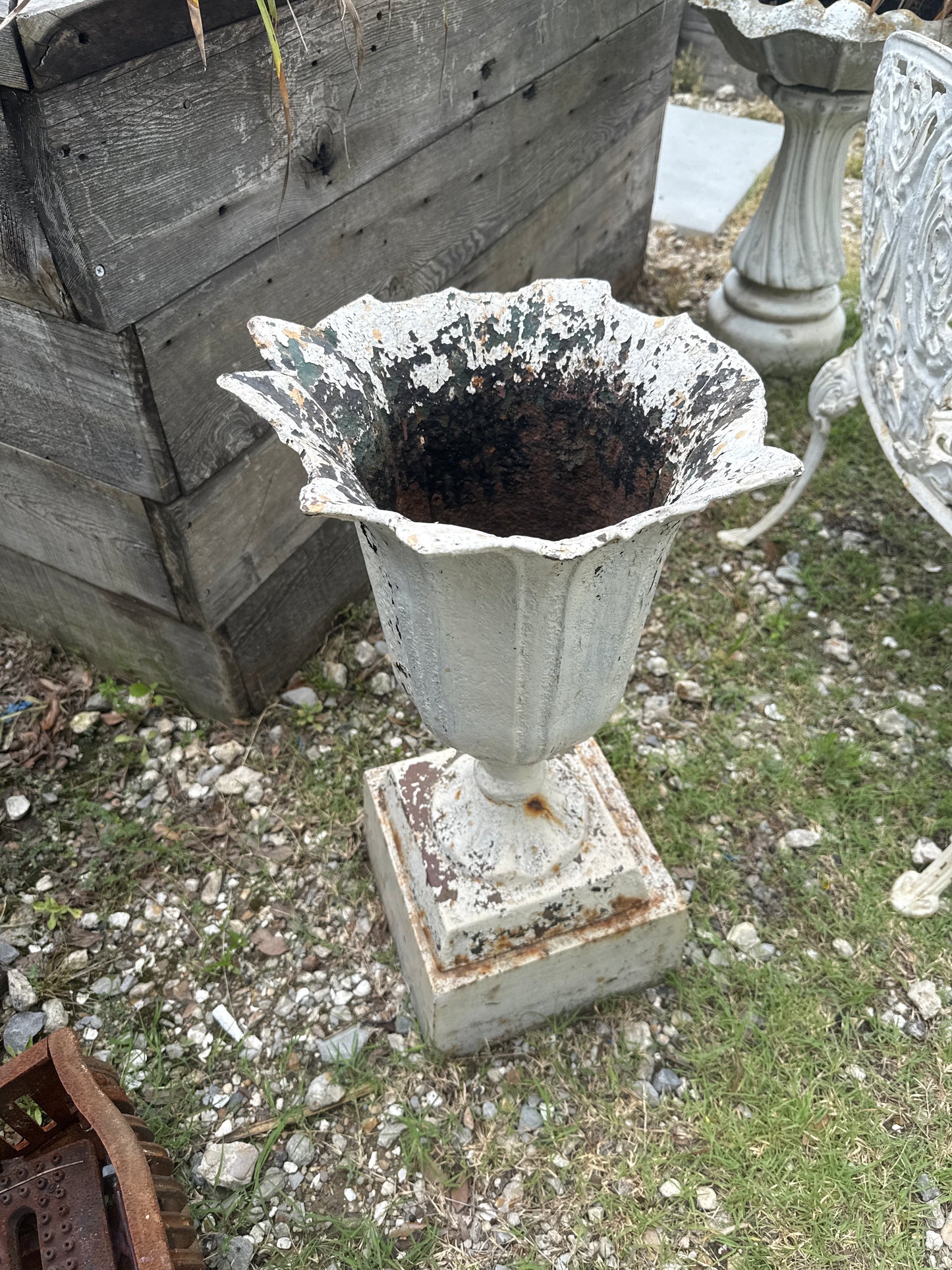 CSRR Antique Iron Urn