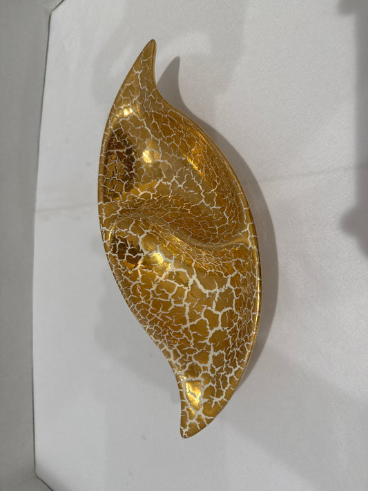 Vintage Porcelain 22k Golden Glit and Crackle Finish