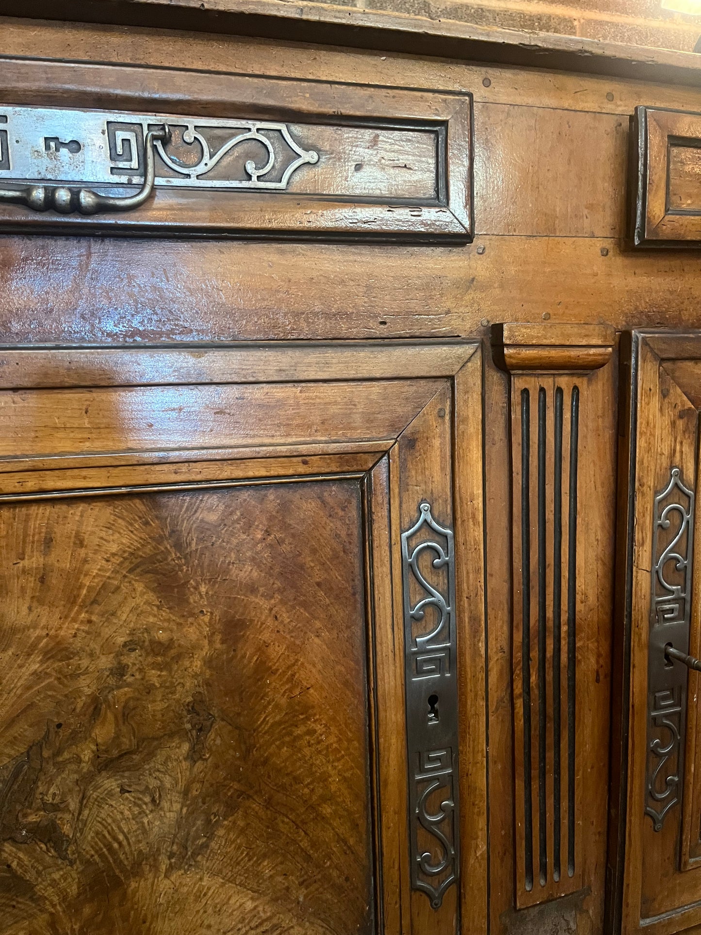 French Louis XV Style Walnut Sideboard, 19th Century