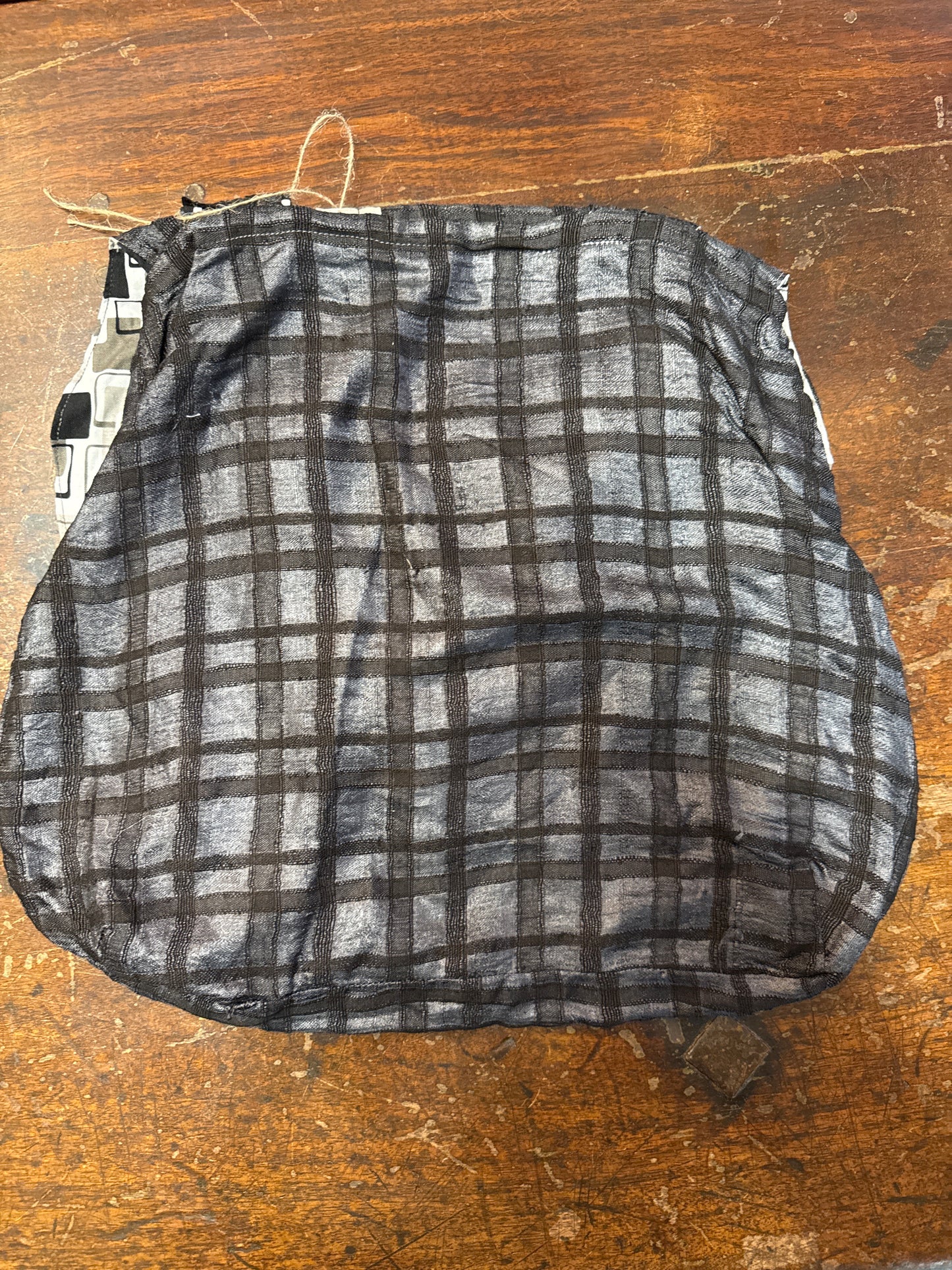 Black Plaid Hand Bag by Gerlaine