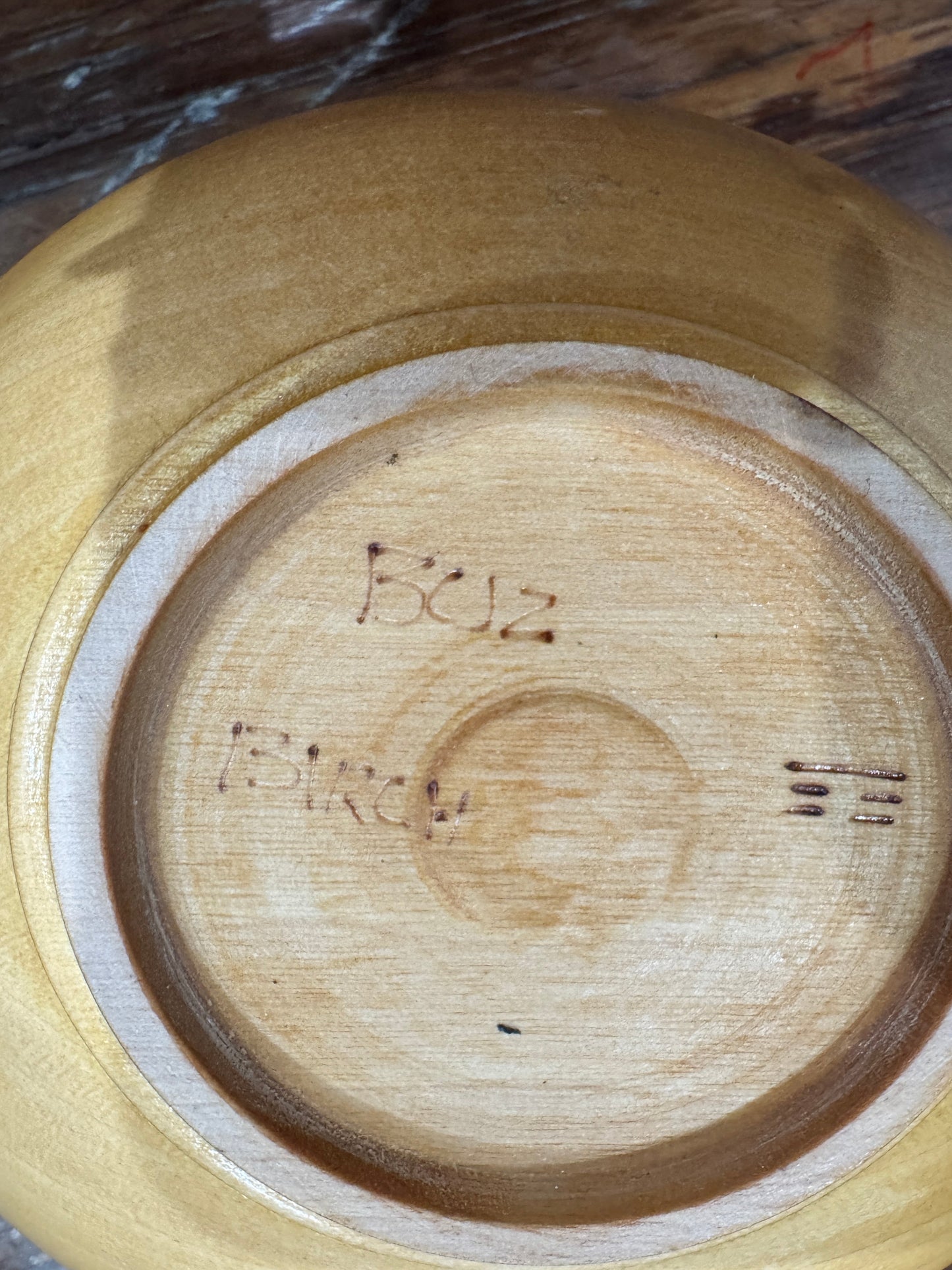 (2)Hand-Turned Birch Wood Bowls by Hawaiian Artist Buz Blum csbh