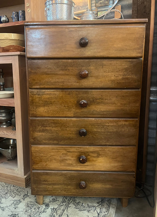 Vintage Tall Dresser 6 Drawers