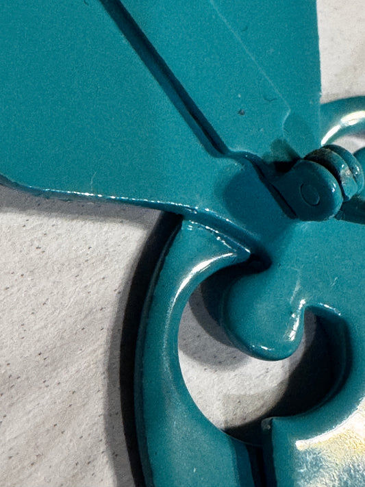 Vintage 1960s Transformative Teal Owl Brooch | MCM Stylized Enamel Pin csbh