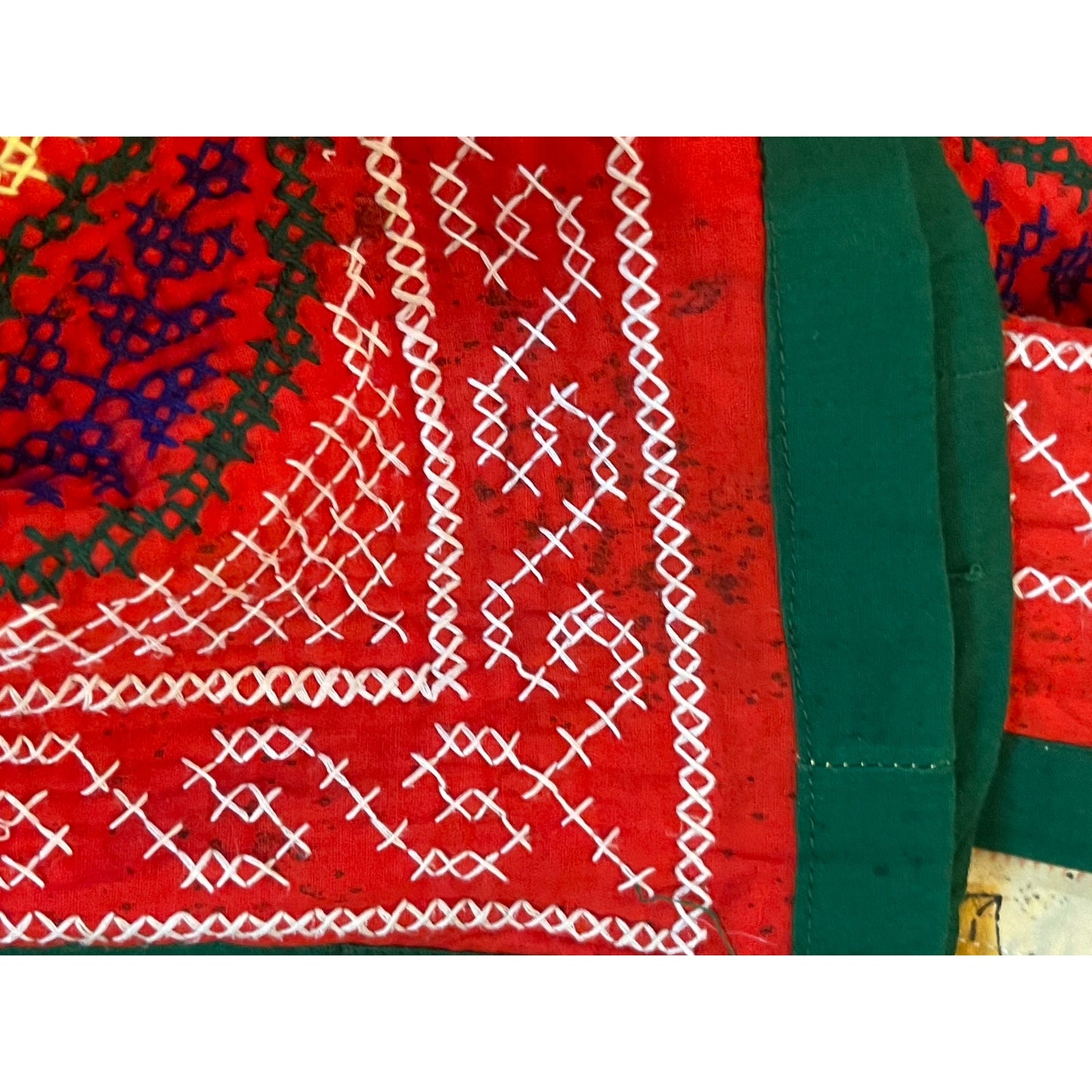 Uzbekistan Suzani handstitched table clothe throw blanket bed spread 7' x 5'