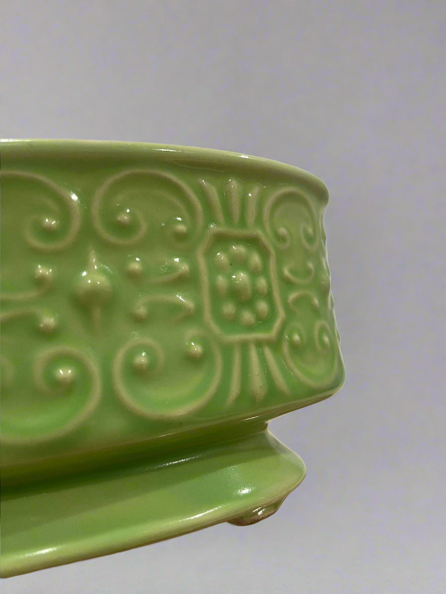 Vintage American Bisque Seafoam Green Planter