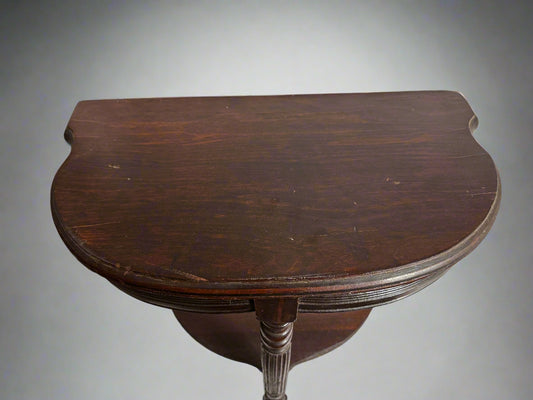 Vtg Demilune End Table