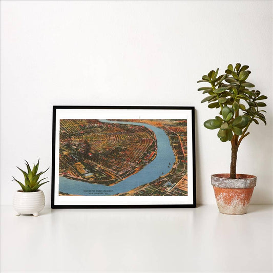 Art Print LU-96 Aerial View, New Orleans
