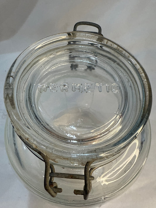 Vintage Hermetic Glass Storage Jar