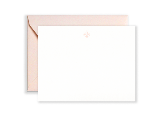 Fleur De Lis Stationery Set: Aubergine