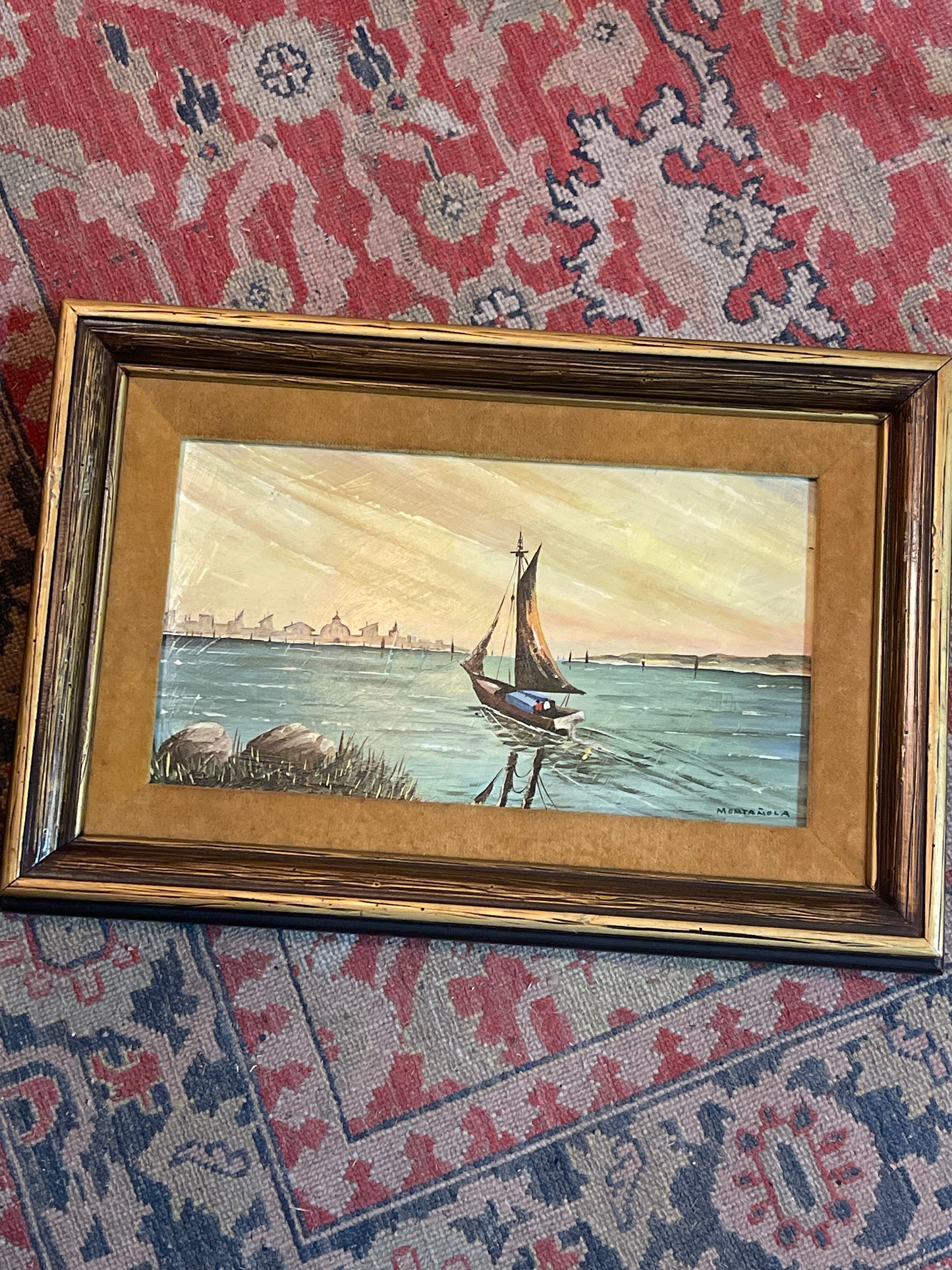 Miguel Angel Gomez MONTANOLA sailboat oil painting