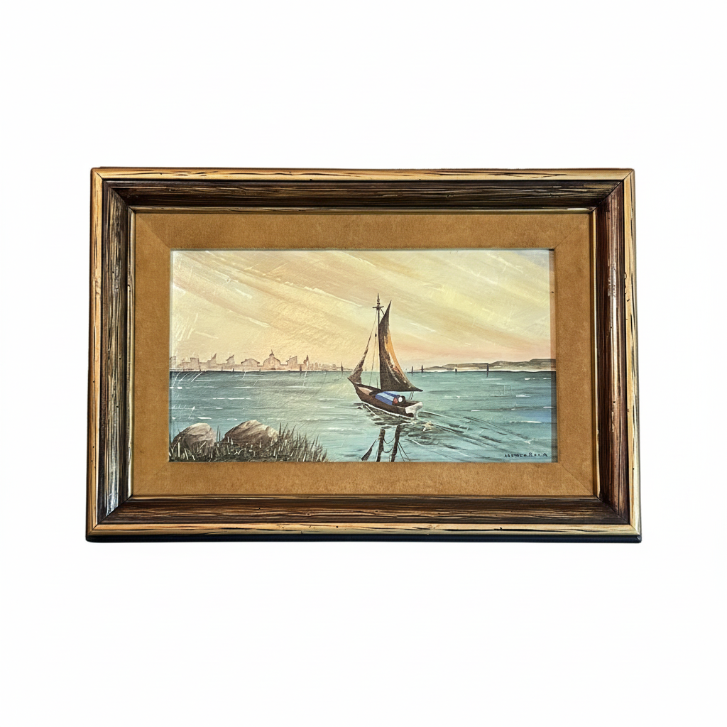 Miguel Angel Gomez MONTANOLA sailboat oil painting