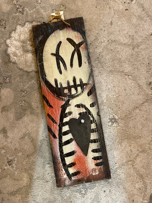 New Orleans local artist Lance Vargas paint on wood wall art