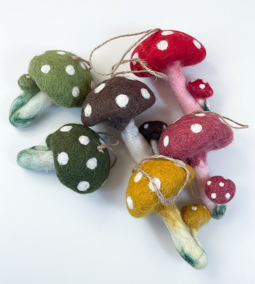 Felt Mushroom Ornament