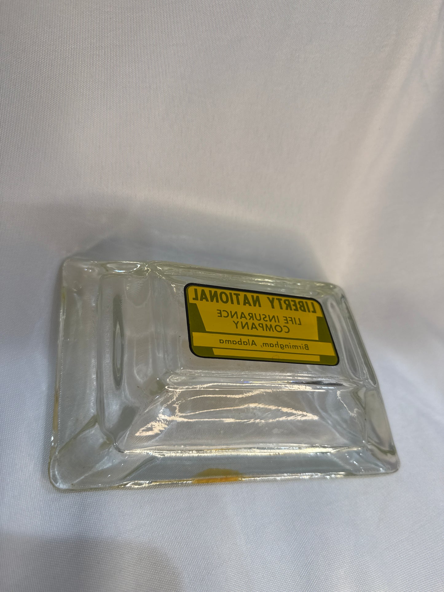Liberty National Life Insurance Glass Ashtray