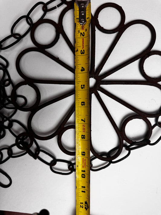 Vtg Iron Plant Holder. 9”