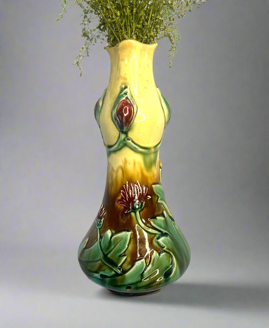 Majolica Pottery Vase
