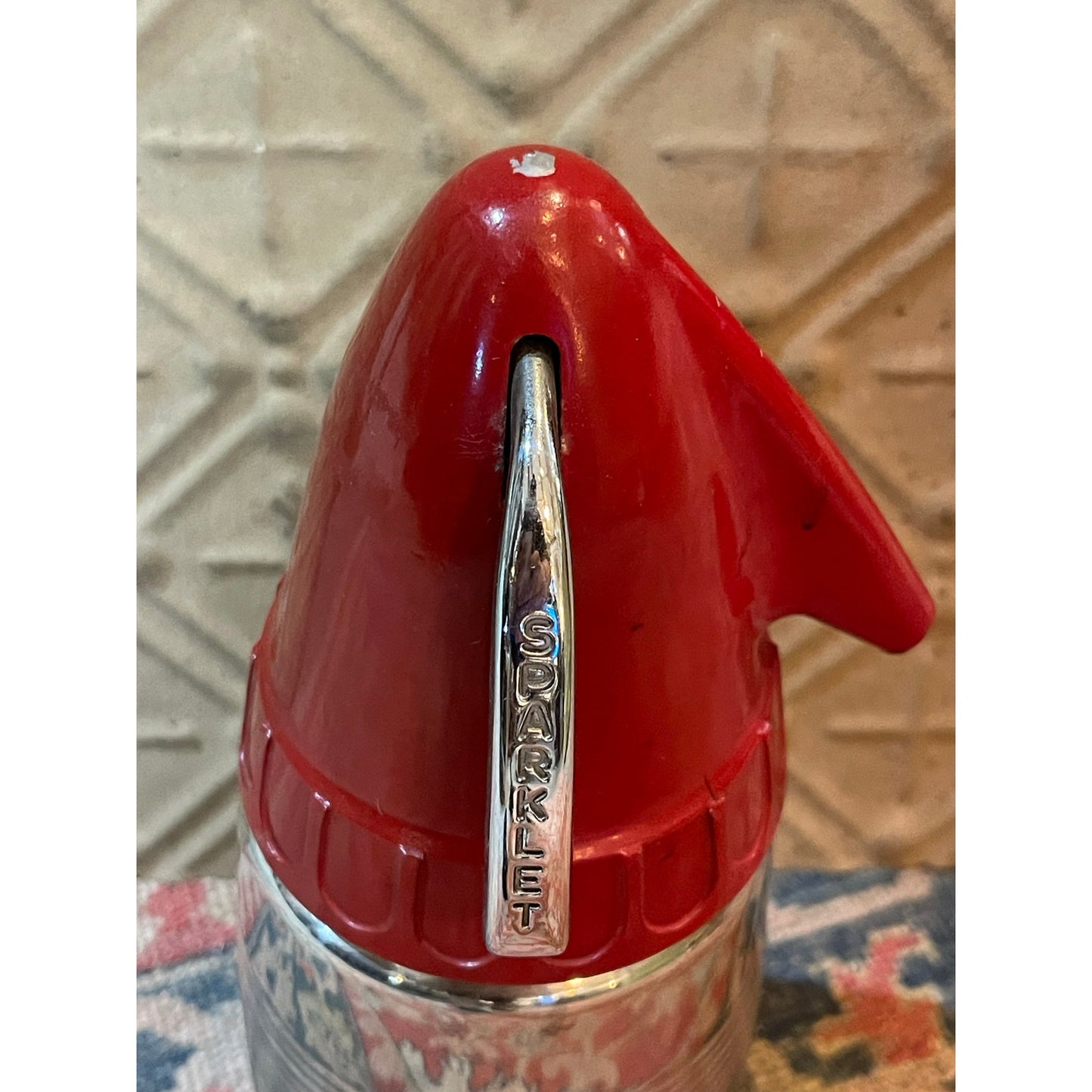 Vintage 1950's Sparklet Knakpp Monarch Siphon chrome Seltzer maker bottle