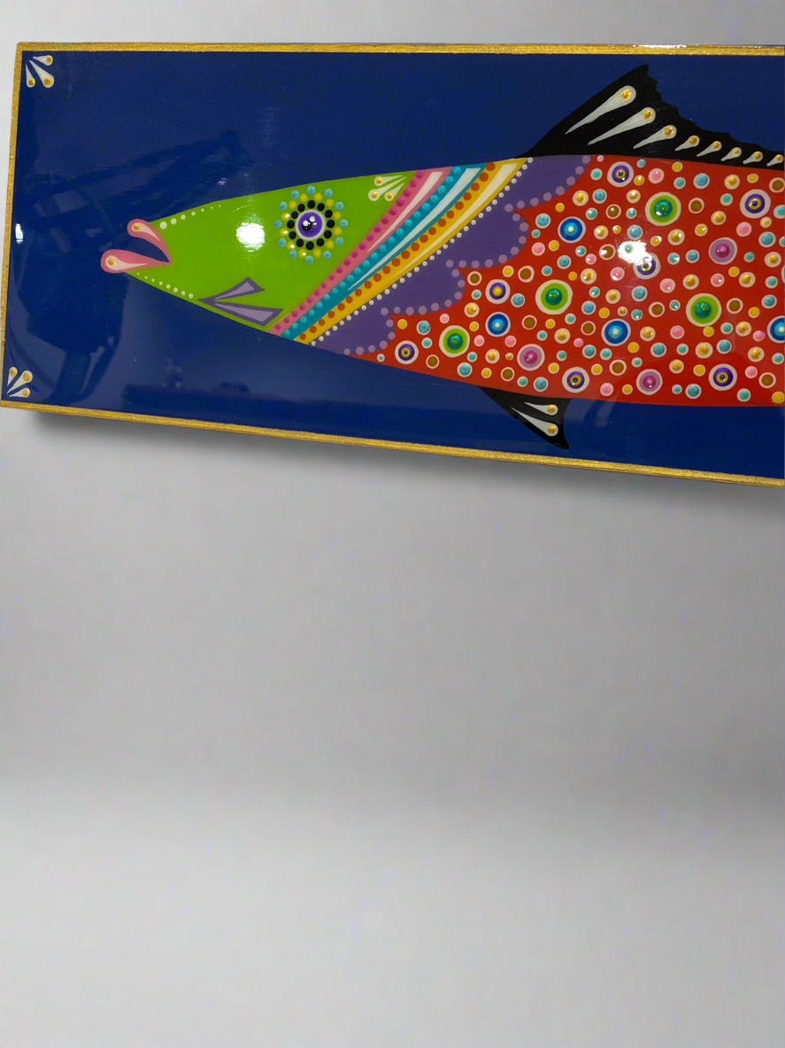 Abstract colorful fish painting