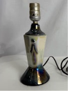 Vtg Iridescent Ceramic Lamp