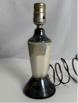 Vtg Iridescent Ceramic Lamp