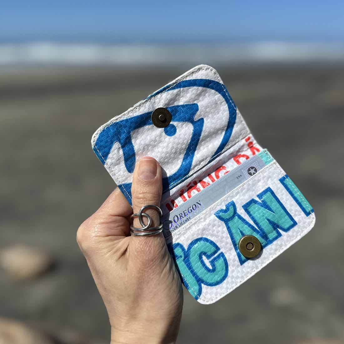 Recycled Feed Bag Card Holder