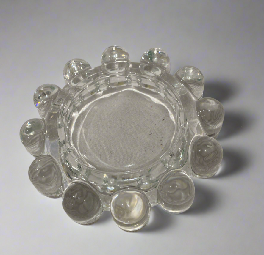 Vtg Boopie bubble glass ashtray