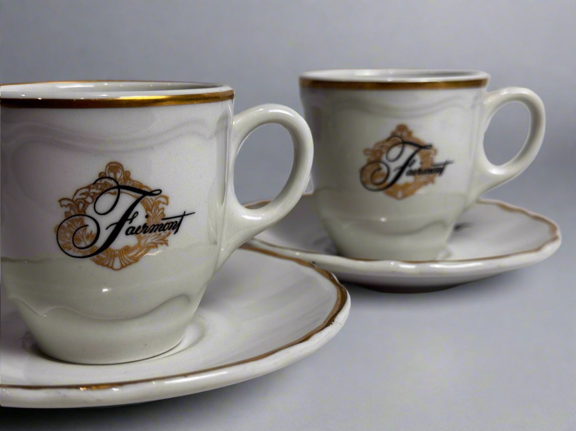 2 sets Fairmont Demitasse cups and saucers