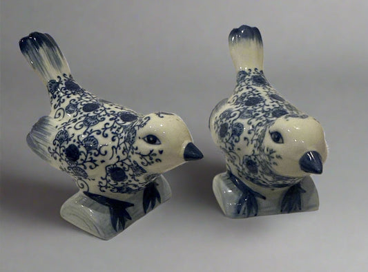 Bombay Company porcelain bird figurine, pair csbh