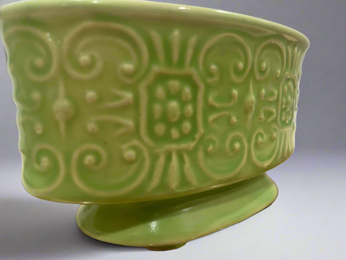 Vintage American Bisque Seafoam Green Planter