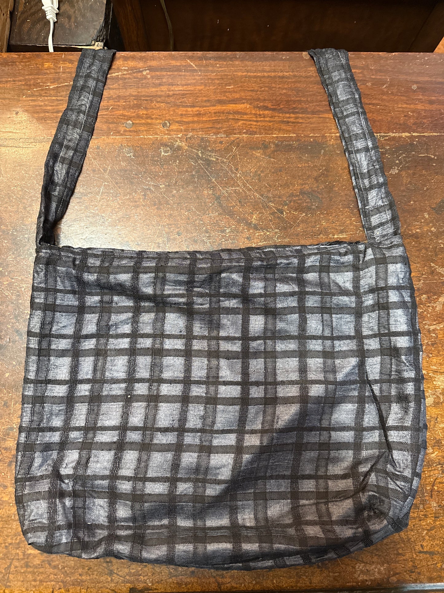 Black Plaid Bag by Gerlaine