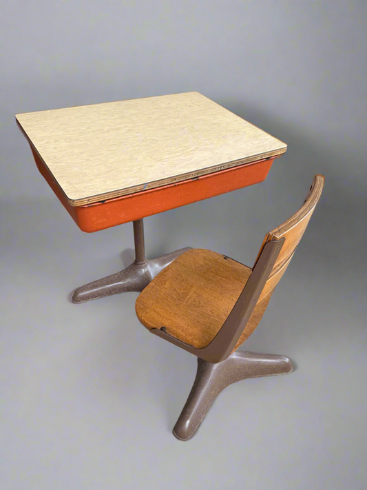 CSA Mid-Century School Desk & Chair Set
