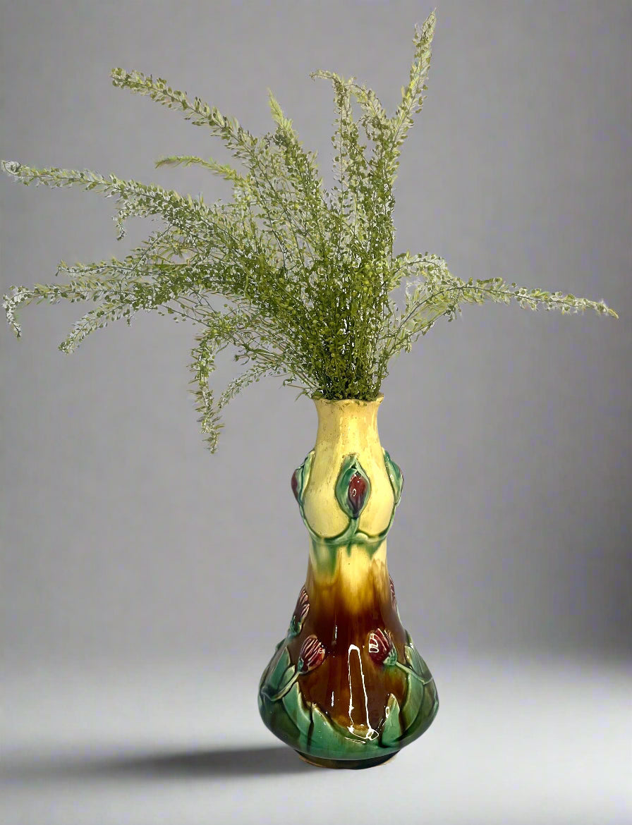 Majolica Pottery Vase