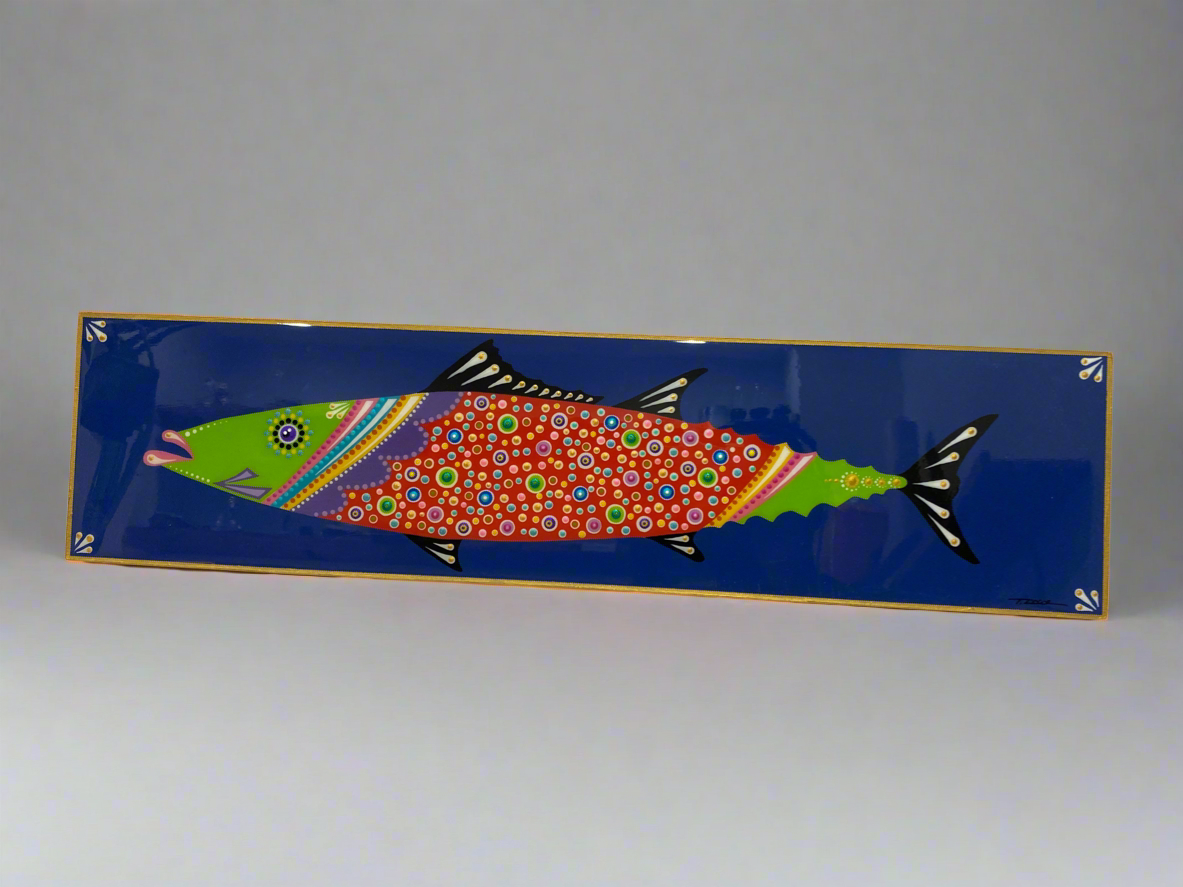 Abstract colorful fish painting