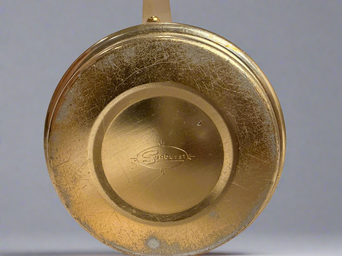 Vtg Sunburst Brass Pitcher