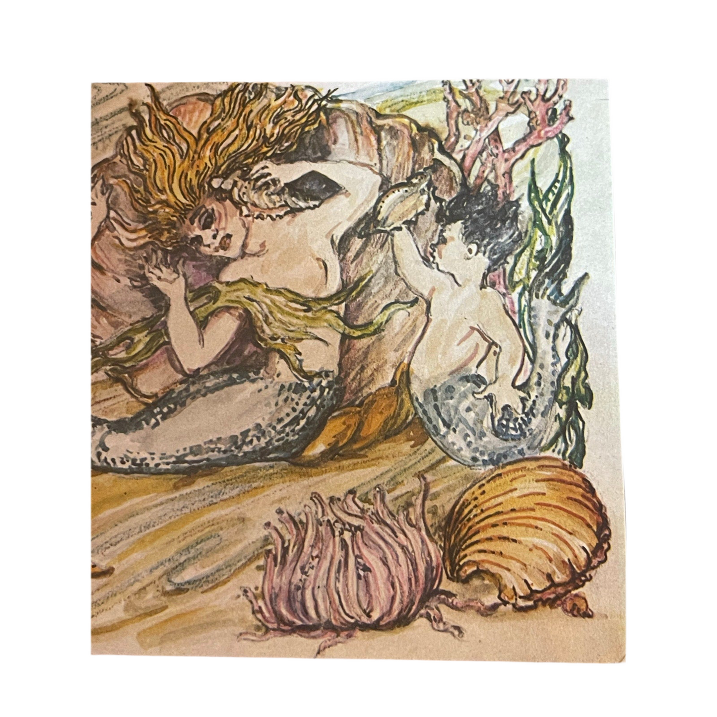 Vintage 1973 Krewe of Proteus Mermaid Mardi Gras Carnival Ball favor card