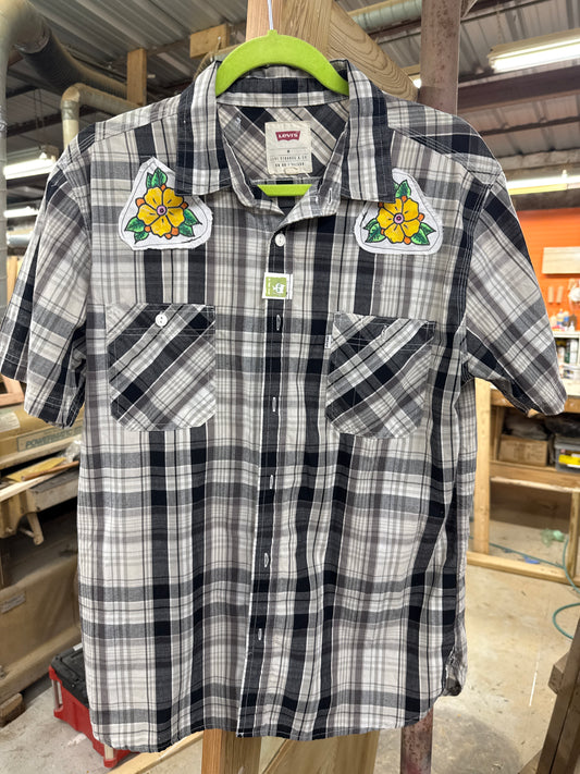 Custom Stitch “Never Again” Shirt