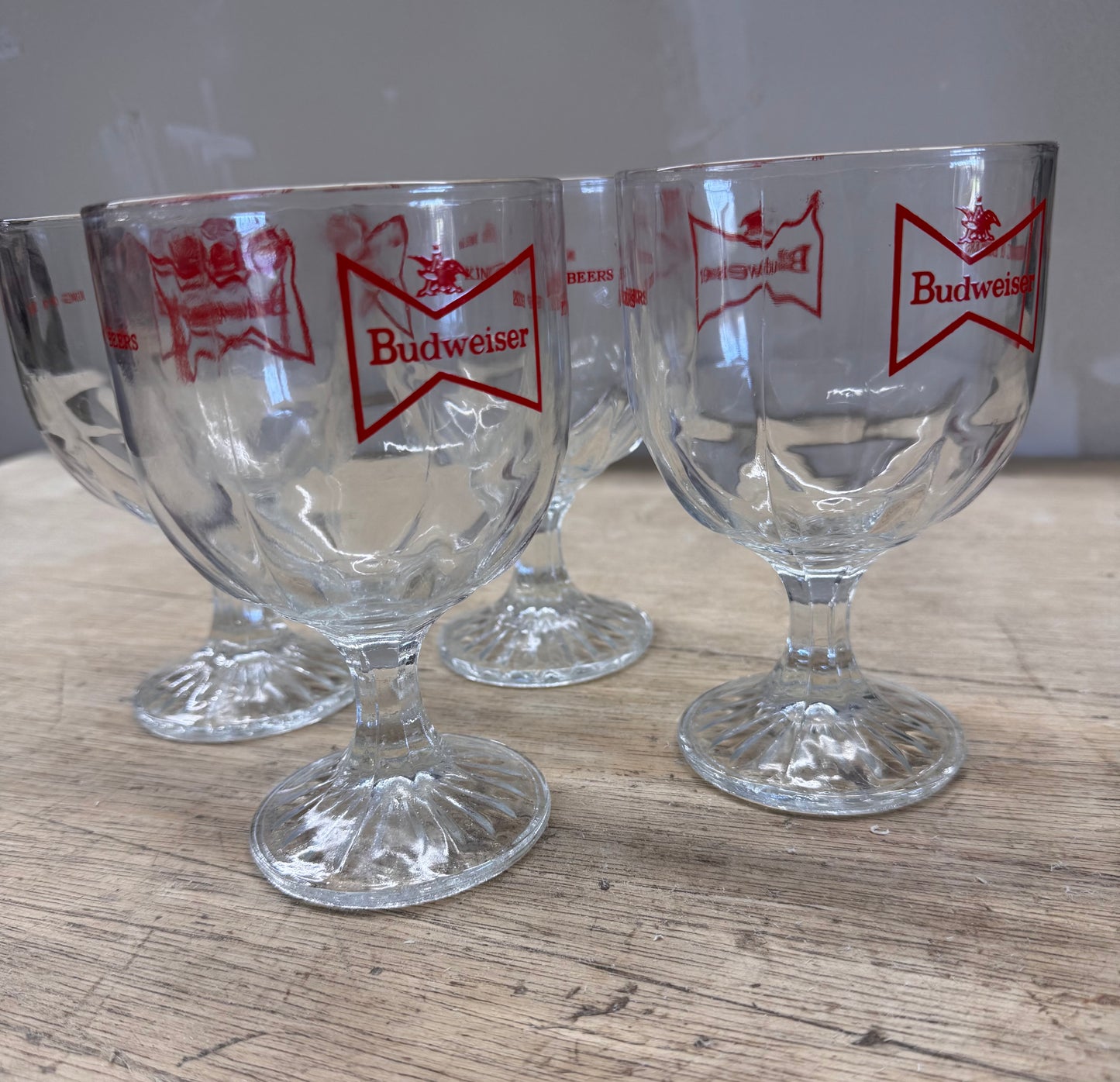 Vtg Bud King Of Beer Goblet